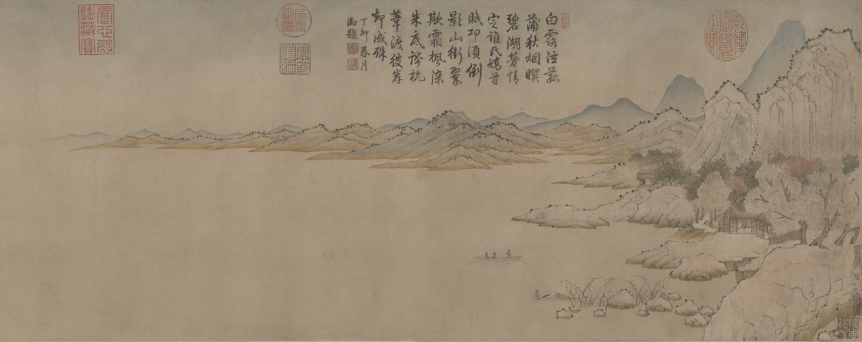 图片[1]-Picture scroll of Qian Xuan waiting to cross the autumn river-China Archive